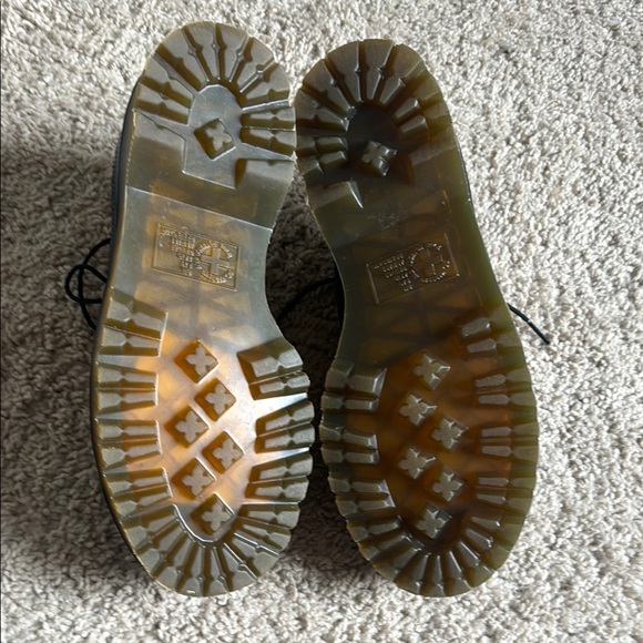 Dr. Martens Black and White Brogue Loafers Oxfords Shoes - Picture 4 of 5